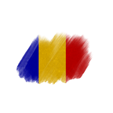 Romanya Bayrak Fırçalama ve Web Kullanımı İçin Basit PNG Görüntü