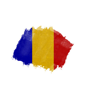 Romanya Bayrak Fırçalama ve Web Kullanımı İçin Basit PNG Görüntü