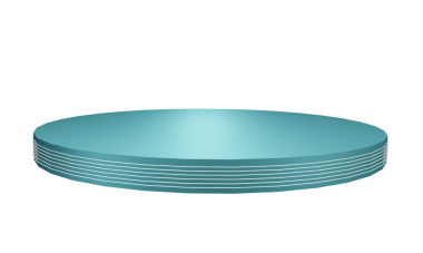 mavi boş yuvarlak kase simgesi, çizgi film tarzı