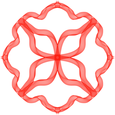 Soyut Kırmızı Çiçek Çizgisi