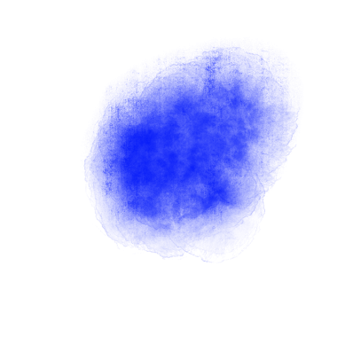 Soyut Mavi Sıçrama dokusu şeffaf arkaplanda izole edildi