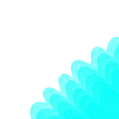 turquoise Corner on white background for copy space 