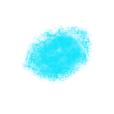 Soyut Cyan Sıçrama dokusu şeffaf arkaplanda izole edildi