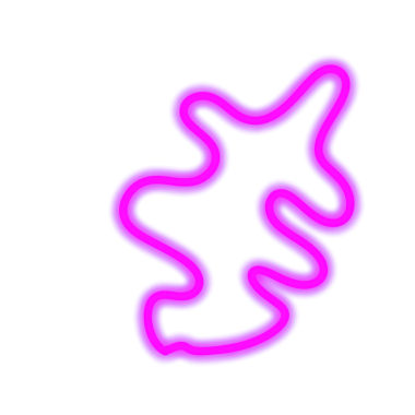 Abstract purple Neon Line Blob