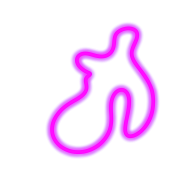 Abstract purple Neon Line Blob