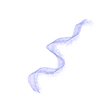 fluid wave illustration. blue color curve line with glitters. 