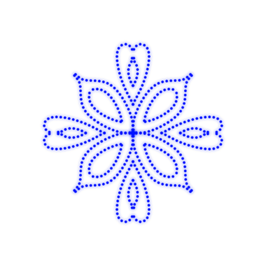 Blue Light Dots Floral Art