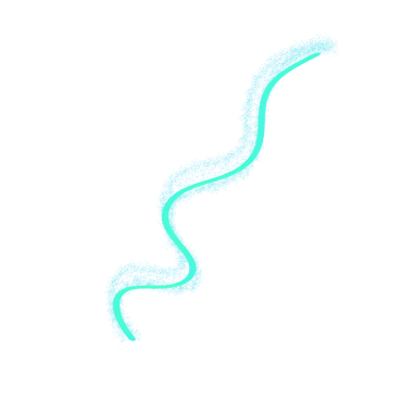 fluid wave illustration. turquoise color curve lines with glitters. 