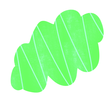 Green Blob Shape, Line Texture