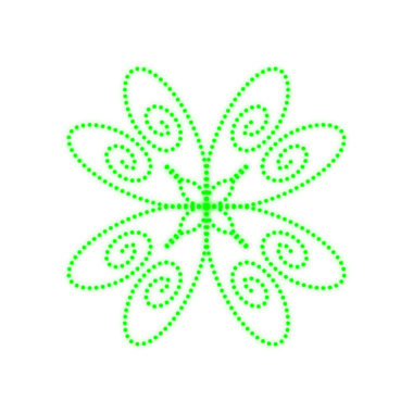 Green Light Dots Floral Art