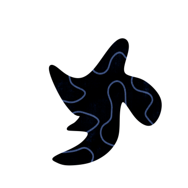 El Çizimi Soyut Şekli şeffaf arkaplanda izole edildi