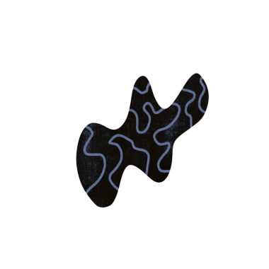 El Çizimi Soyut Şekli şeffaf arkaplanda izole edildi