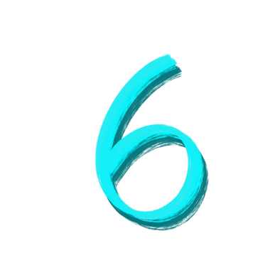 El yapımı Cyan Boya Kalemi 6 numara şeffaf arkaplanda izole edildi