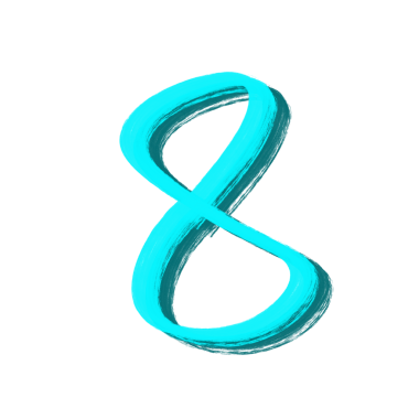 El yapımı Cyan Boya Kalemi 8 numara şeffaf arkaplanda izole edildi