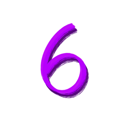 El çizimi Mor Boya 6 numara şeffaf arkaplanda izole edilmiş.