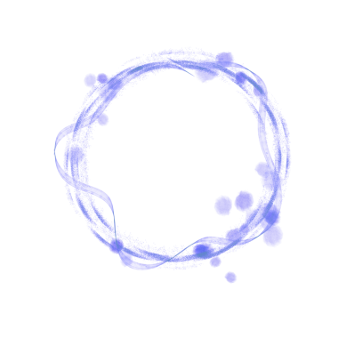 Light Blue Glitter Round Line Frame
