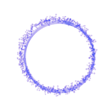 Light Blue Glitter Round Line Frame