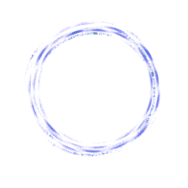 Light Blue Glitter Round Line Frame