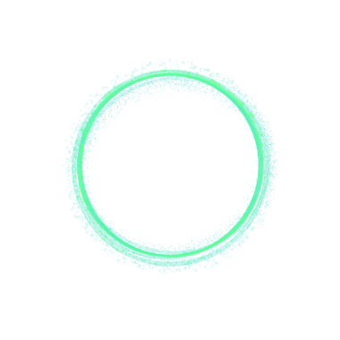 Light Cyan Glitter Round Line Frame