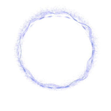 Light blue Glitter Round Line Frame