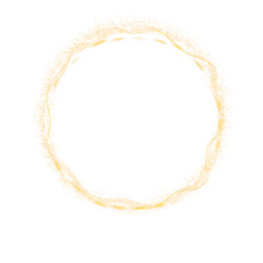 Light Golden Glitter Round Line Frame