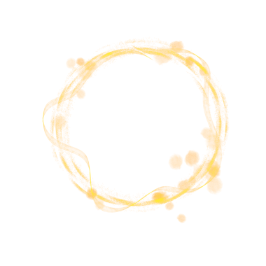 Light Golden Glitter Round Line Frame
