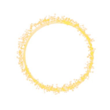 Light Golden Glitter Round Line Frame