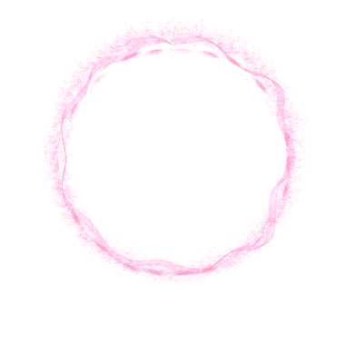 Light Pink Glitter Round Line Frame