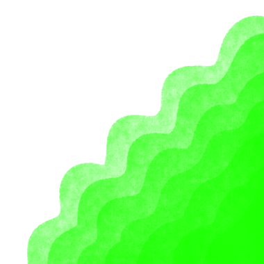 green color Layered Waves Border