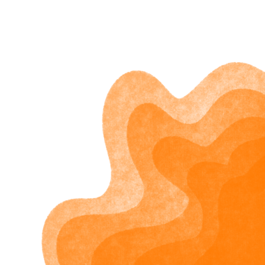 orange color Layered Waves Border