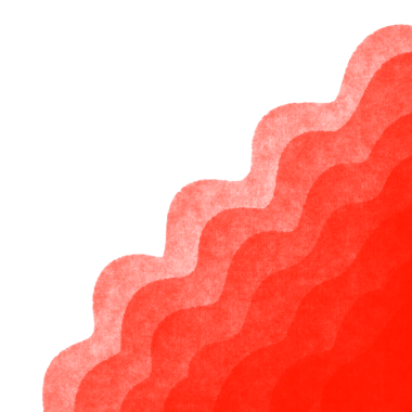 red color Layered Waves Border