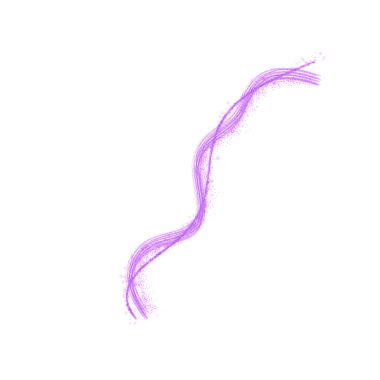 purple curve lines with glitters. fluid waves illustration 