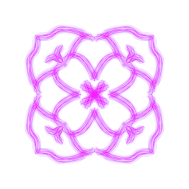 Purple Neon Floral Outline Design
