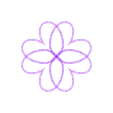 Purple Neon Outline Floral Design