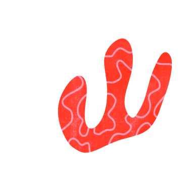 Red Blob Abstract Texture Shape, simple design