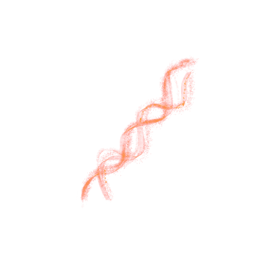 red curve lines with glitters. fluid waves illustration 