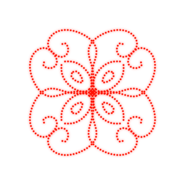 Red Light Dots Floral Art