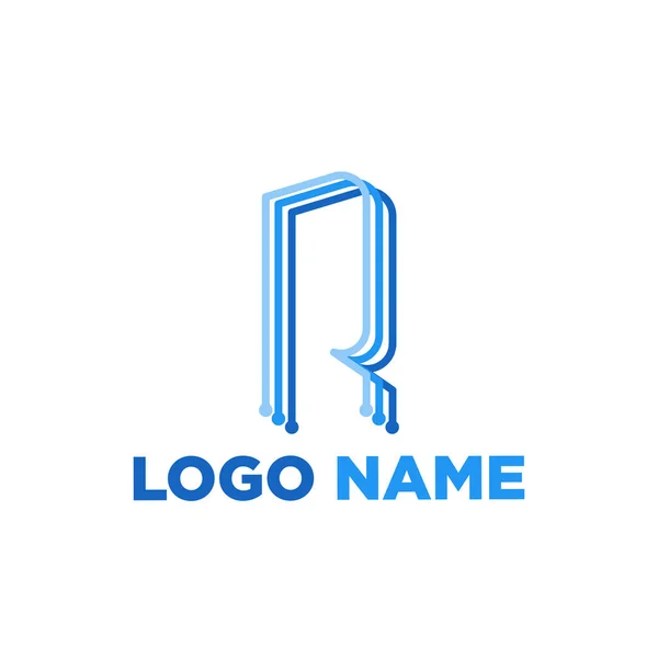 Letra Logo Icono Concepto Aislado — Vector de stock