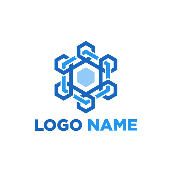 Isolé Atome Logo Icône Concept — Image vectorielle