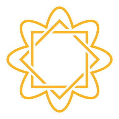 Vector islamic golden classic ornament. Muslim vector element.