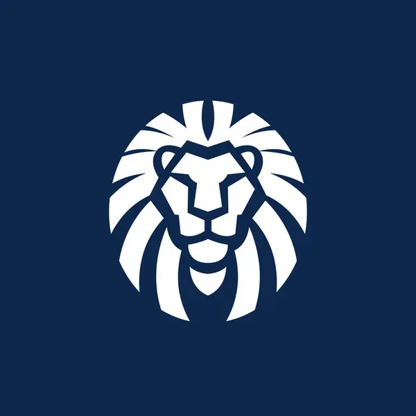 Logotipo Mascote Leão Isolado Fundo Branco Ilustração De Stock