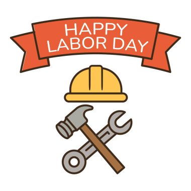 İşçi Bayramı Vekil Çizgi Film İllüstrasyonunuz kutlu olsun. İşçi Bayramı etkinliği, bayrak ve diğerleri için mükemmel..