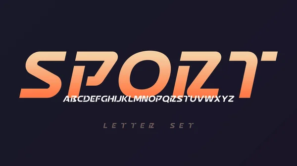 Vector Moderne Serifenlose Schrift Großbuchstaben Alphabet Typografie lizenzfreie Stockillustrationen