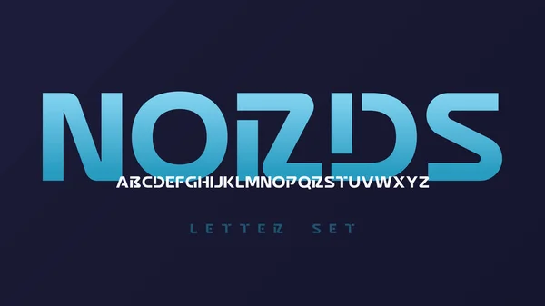 Vektor Moderna Sans Serif Typsnitt Stor Bokstav Set Alfabet Typografi Stockillustration