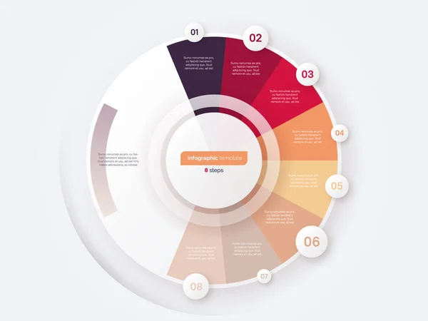 Eight Option Circle Infographic Diagram Vector Illustration Vetores De Bancos De Imagens Sem Royalties