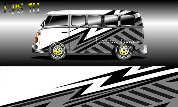 Racing Background Vector Camper Car Wraps More — Image vectorielle