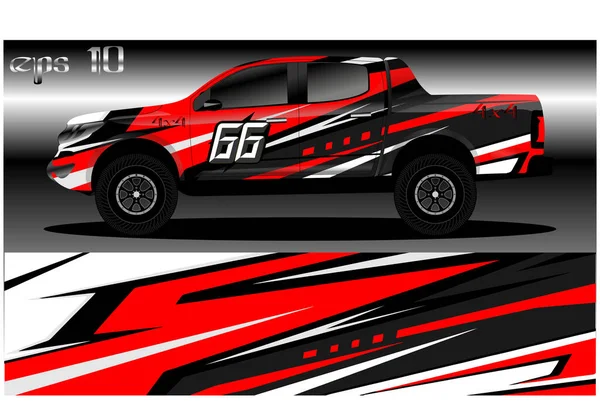 Car decal wrap design, truck and cargo van wrap vector. Graphic abstract stripe designs for vehicle, race, advertisement, adventure and livery car