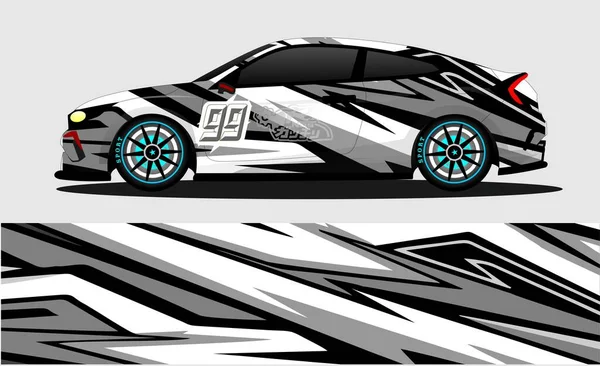 Car Wrap Abstract Racing Graphic Background Vinyl Wrap Stickers — ストックベクタ