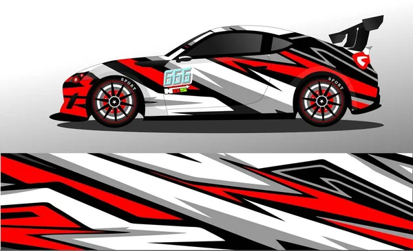 Car Wrap Abstract Racing Graphic Background Vinyl Wrap Stickers — 스톡 벡터