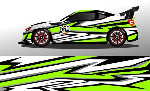 Car Wrap Abstract Racing Graphic Background Vinyl Wrap Stickers — Stockvector